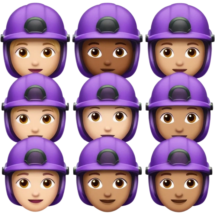 Purple goo emoji face army emoji