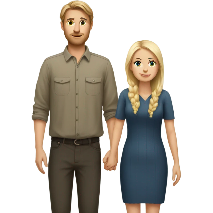 Norwegian couple tall guy short girl emoji