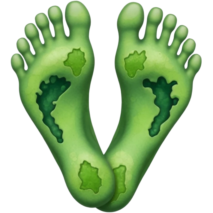 bottom feet with full of molds emoji