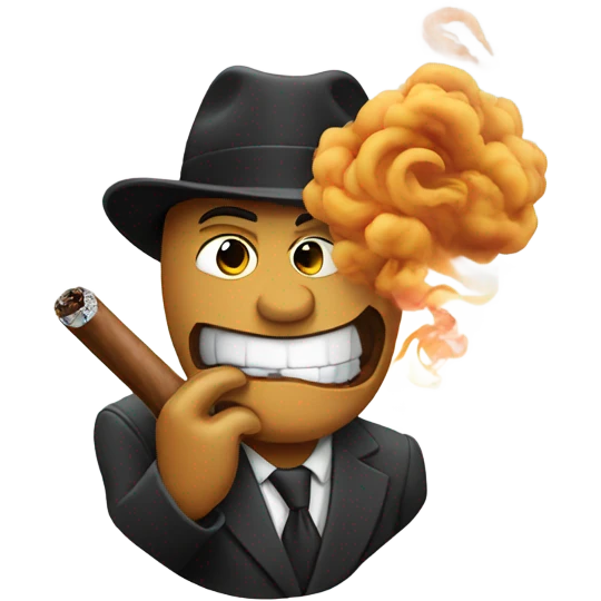 Cyclone smoking a cigar emoji