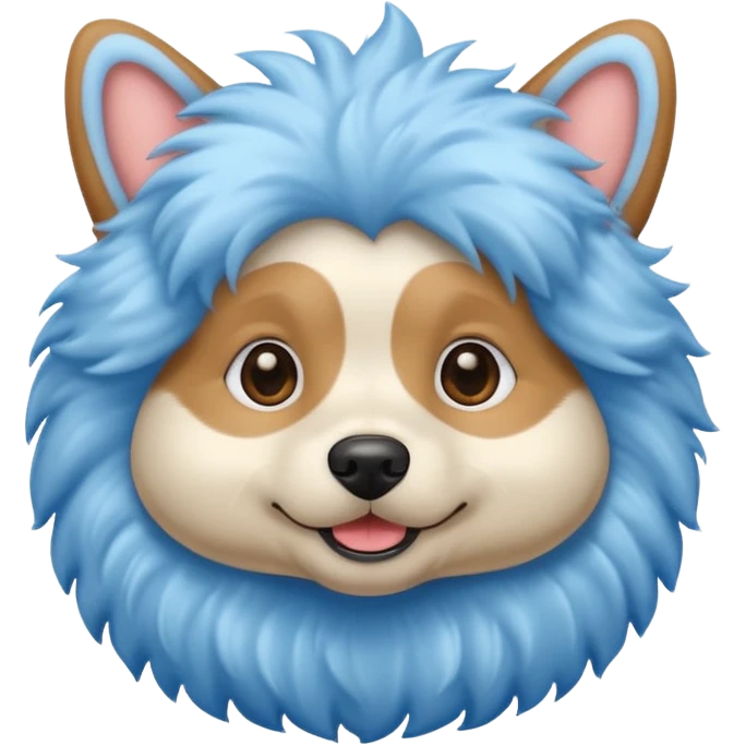 Dog blue emoji