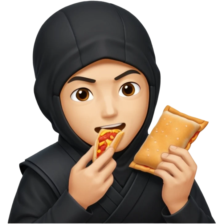Ninja eating hot pocket emoji