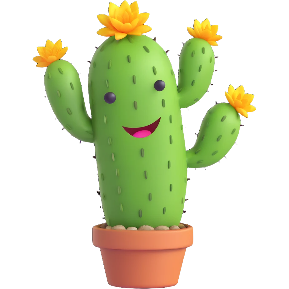 a dancing cactus emoji