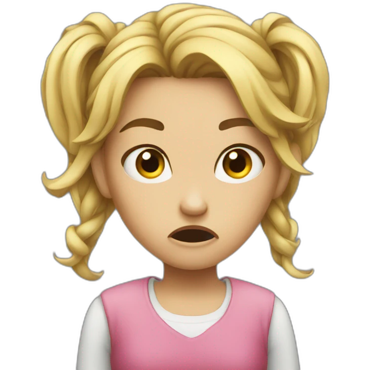 Girl angry emoji