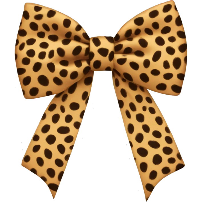 Cheetah print bow emoji
