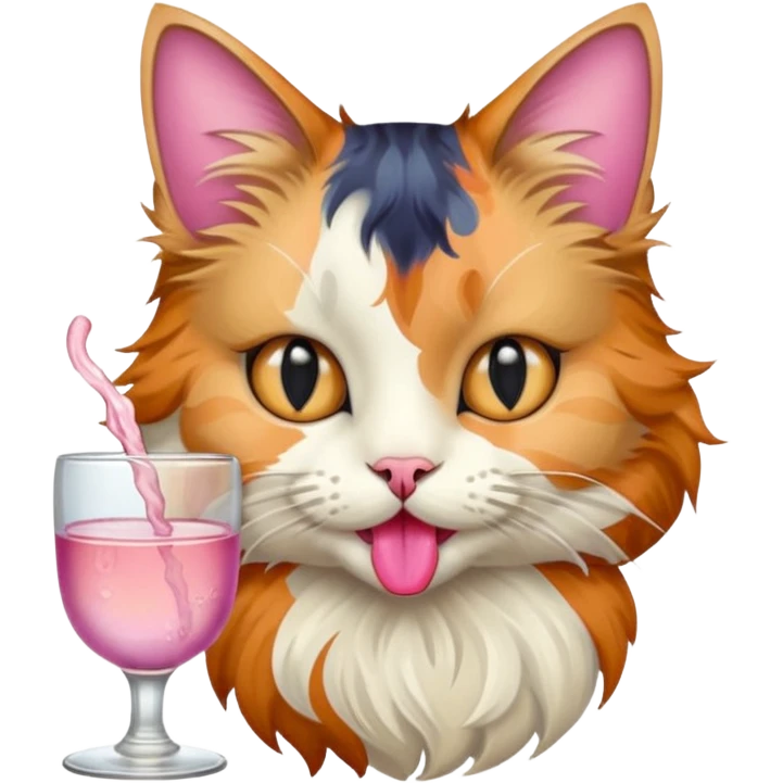 cat drinking mucha emoji