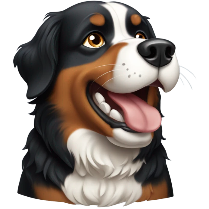 Bernese mountain dog barking emoji