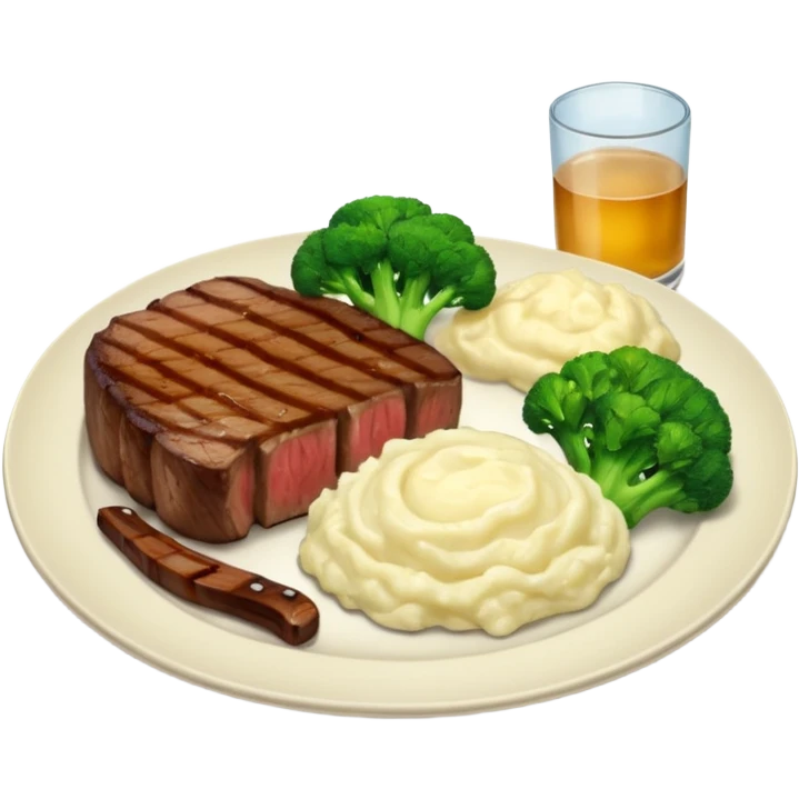 no chicken rather a plate with food including meat and a few side dishes emoji