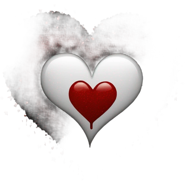 Black heart with blood red sparkles around it emoji