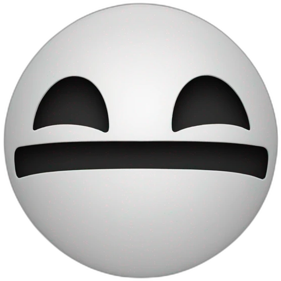 Circle Smile Face in Color Black emoji