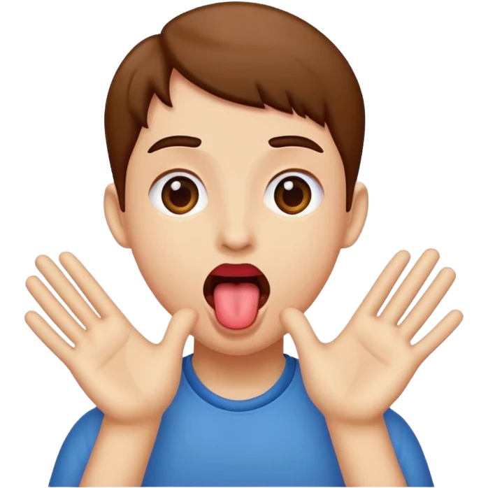 tongue out with hands to side emoji