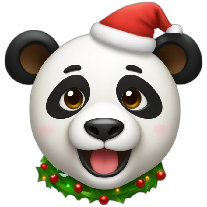 Christmas-panda emoji
