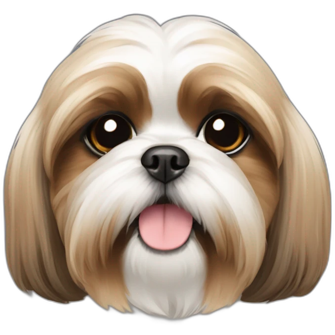Dog Shih Tzu with long coat full-height  emoji