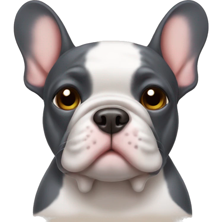 Frenchie mixed with a hippo emoji
