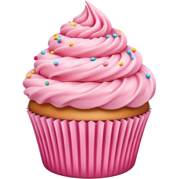 Cupcake with pink icing emoji