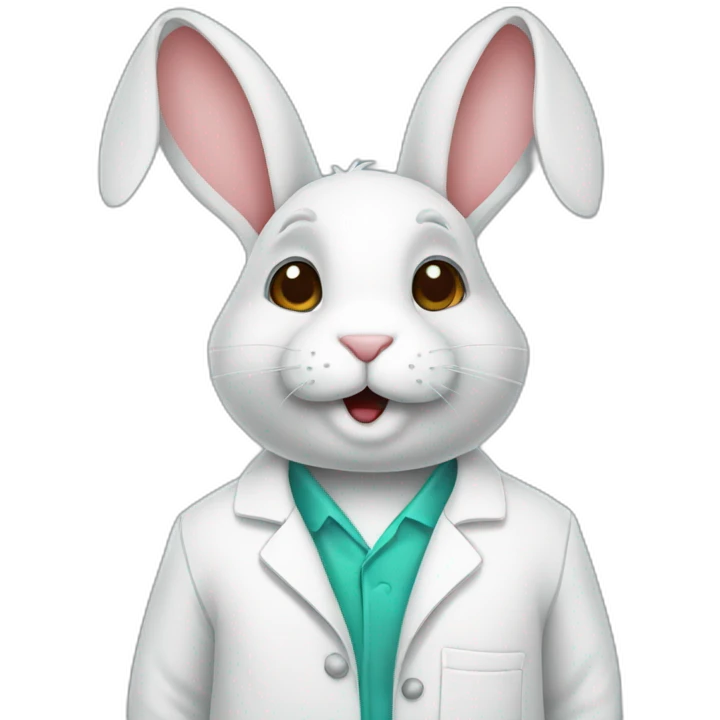 Rabbit in a lab coat emoji