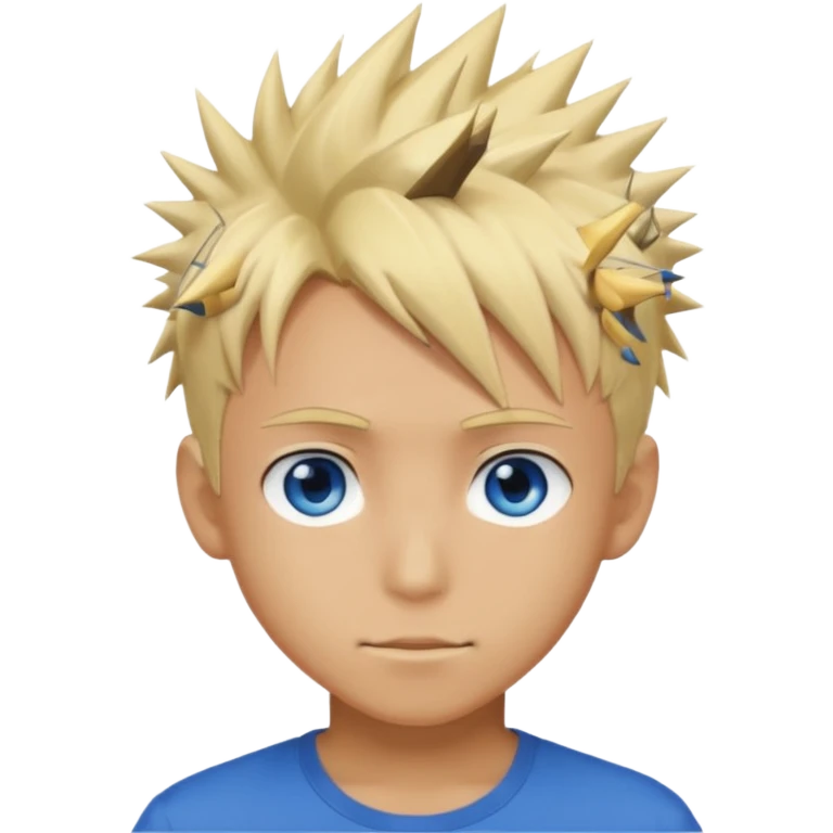 Naruto Anime style boy head emoji