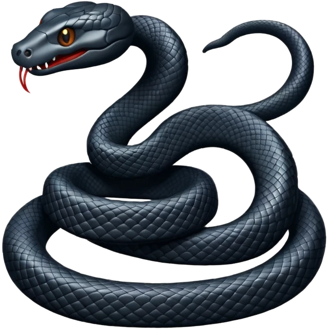 Snake black shadow emoji