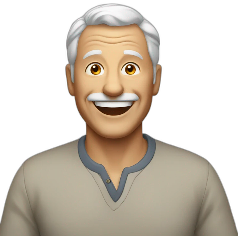 very happy older man  emoji