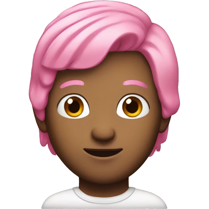 A man have a pink hair emoji