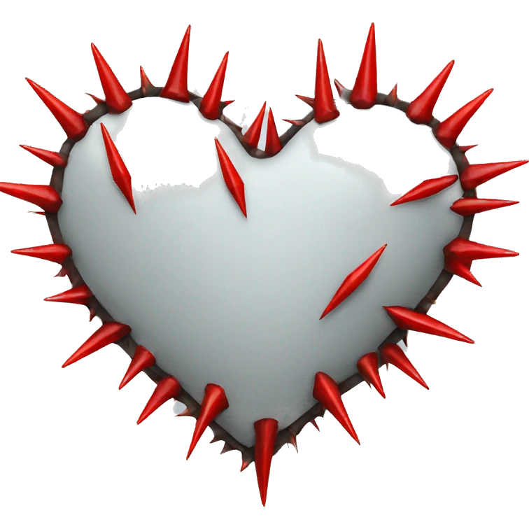 red heart with metal thorns emoji