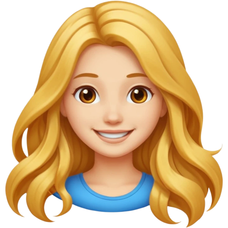 Hot girl with long hair emoji