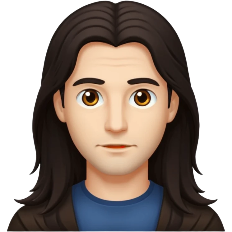 man with long hair emoji