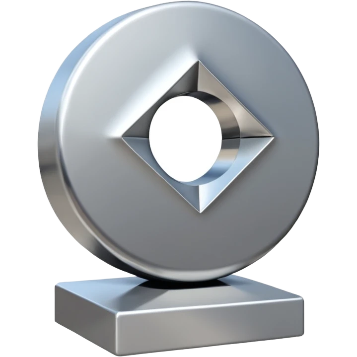 A modern abstract sculpture emoji