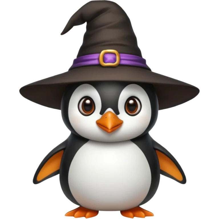 penguin in role witch emoji