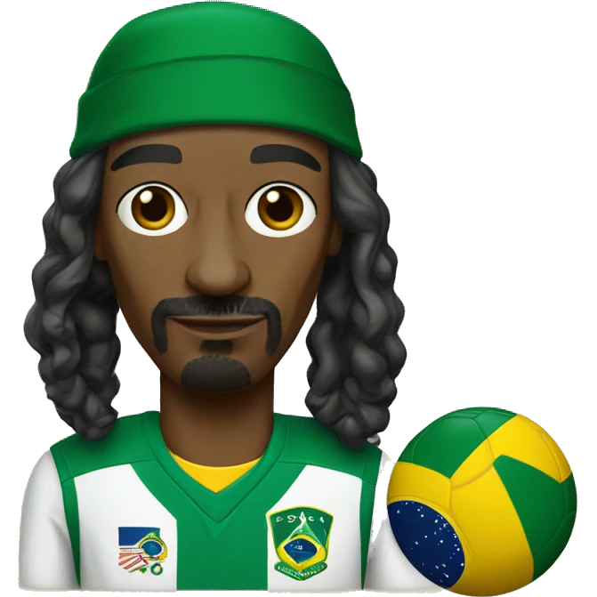 Snoop Dogg with brazil jersey emoji