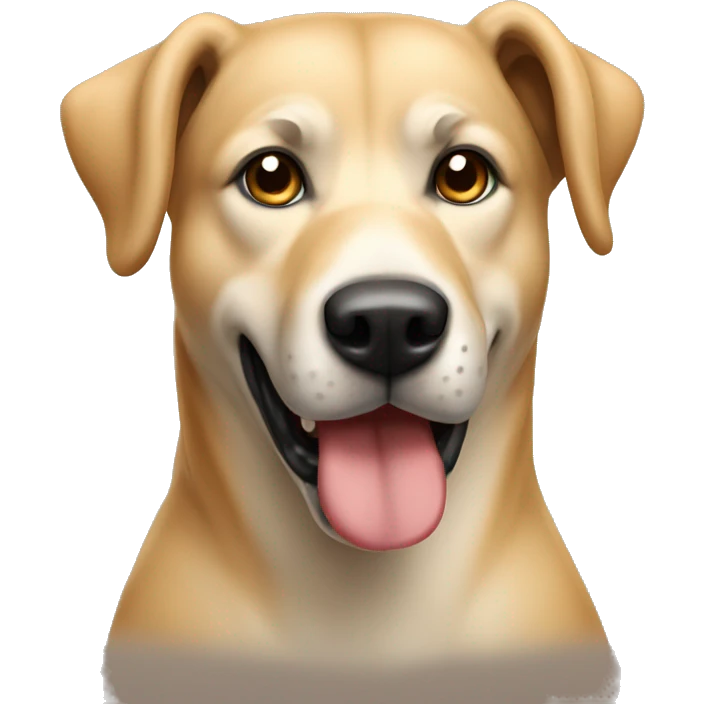 light beig mongrel dog  emoji