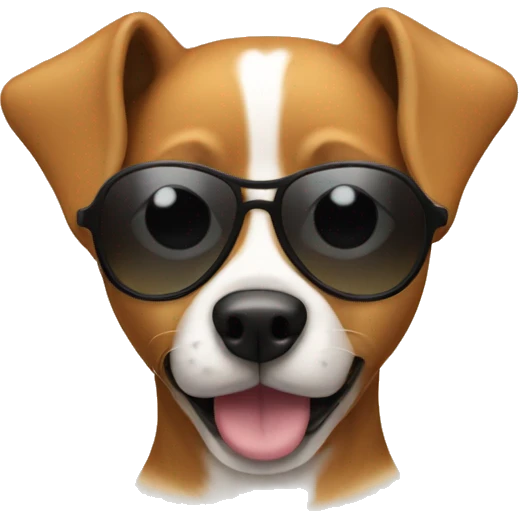 Dog with sunglasses  emoji