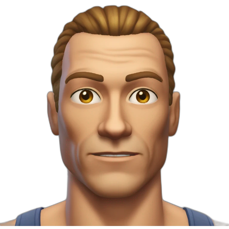 Sims4-jean-claude-vandamme --no glasses emoji