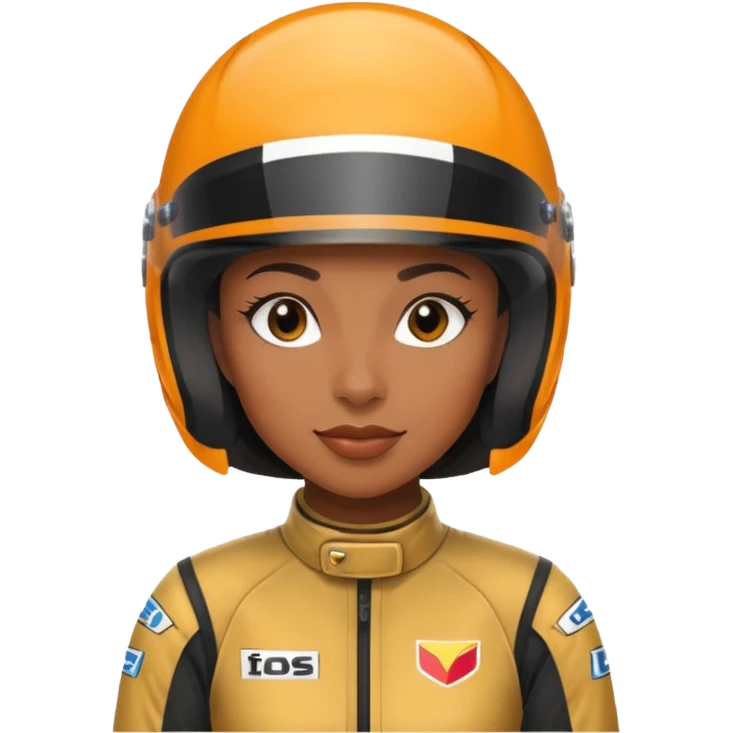 Formula racer black woman emoji