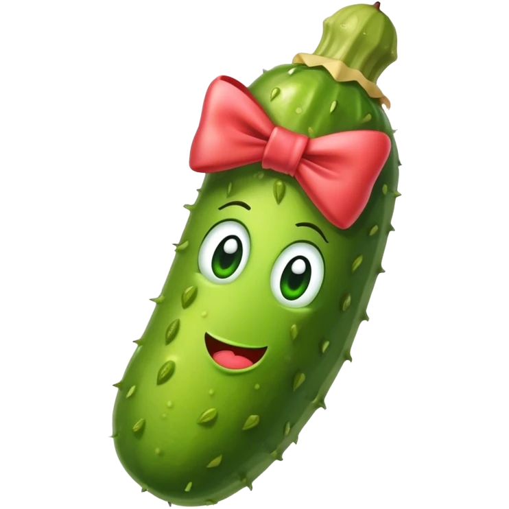 Pickle with a bow emoji