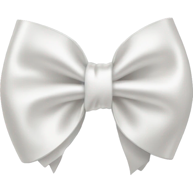 white satin bow emoji