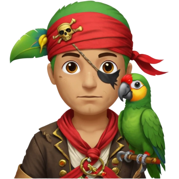pirate and parrot emoji
