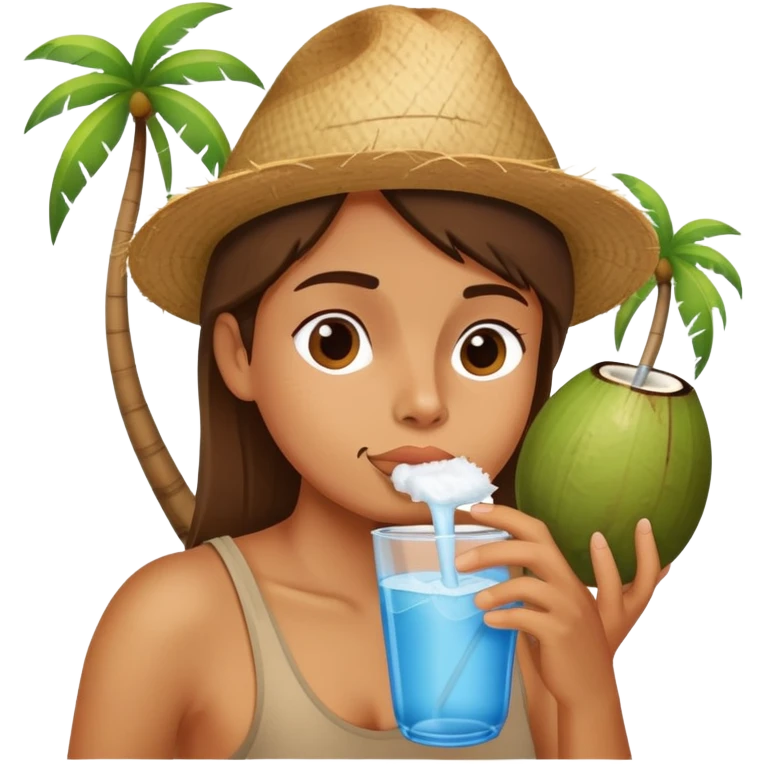 coconut water sipping emoji