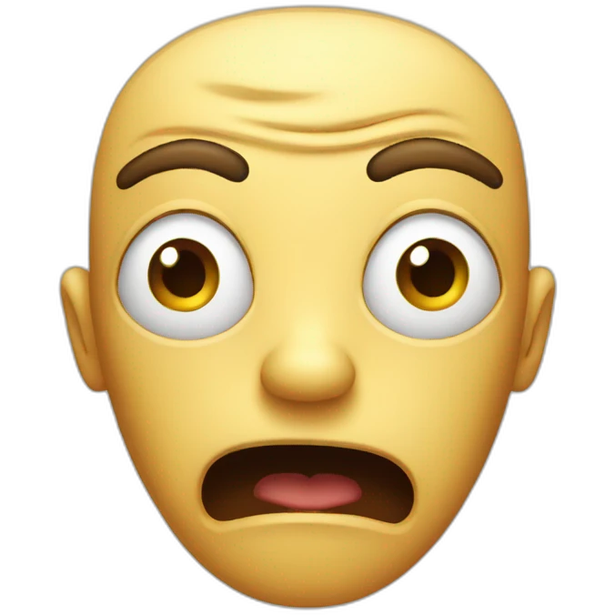 shocked head emoji