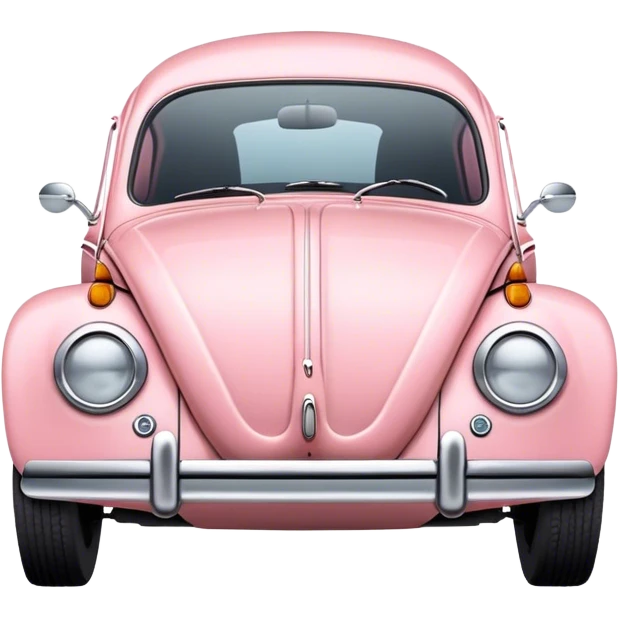 light pink vintage beetle car emoji