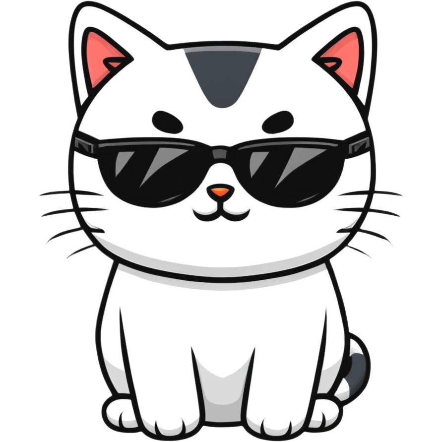 Cat with sunglasses emoji
