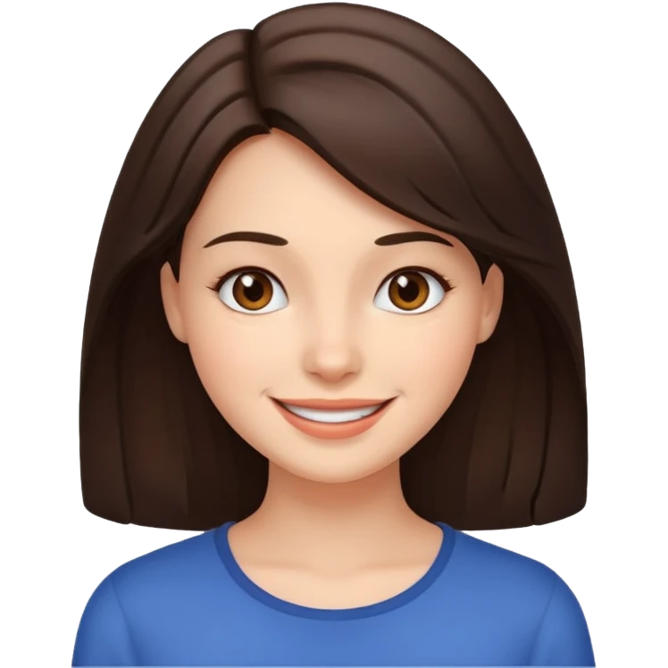 brunette Woman face emoji