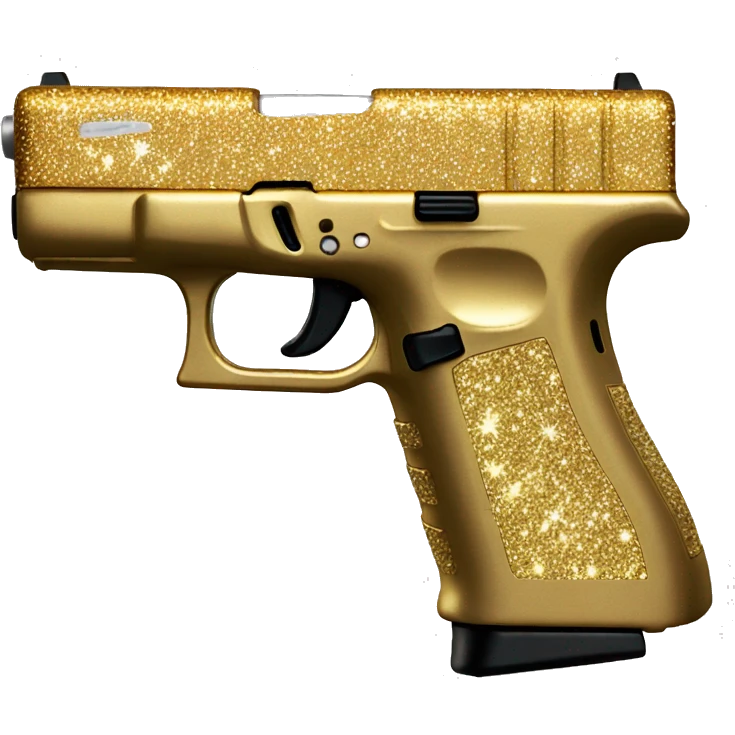 sparkly gold glock emoji