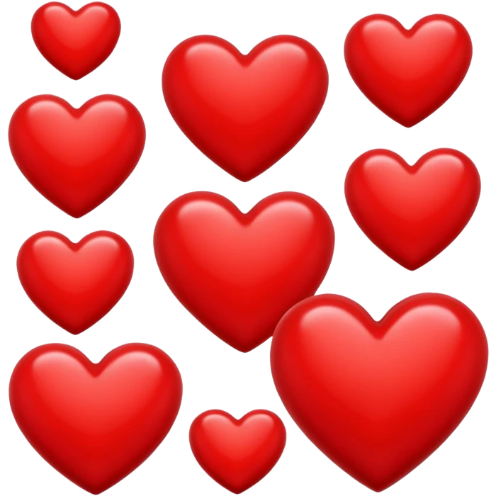 Tipes of red hearts emoji