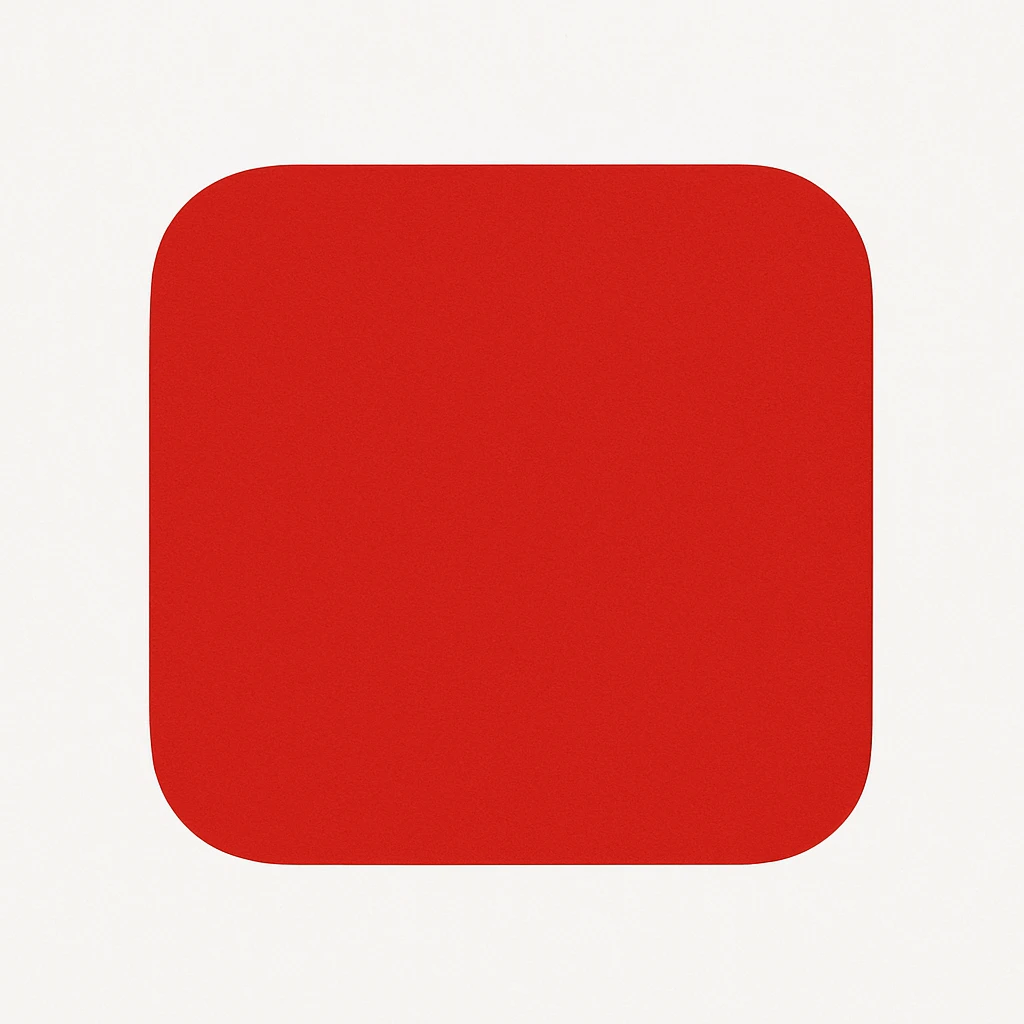 bitte einfach nur ein Quadrat mich abgerundeten ecken, färbe soll rot sein emoji