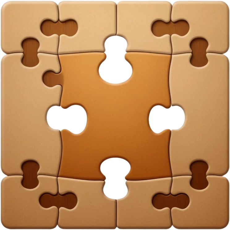 corner missing piece brown puzzle emoji