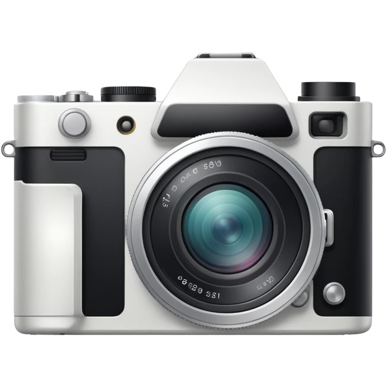 Mirrorless white camera
 emoji