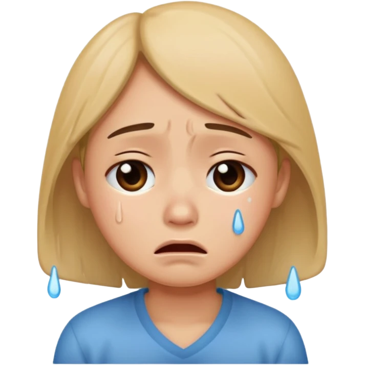 Cry but cute emoji