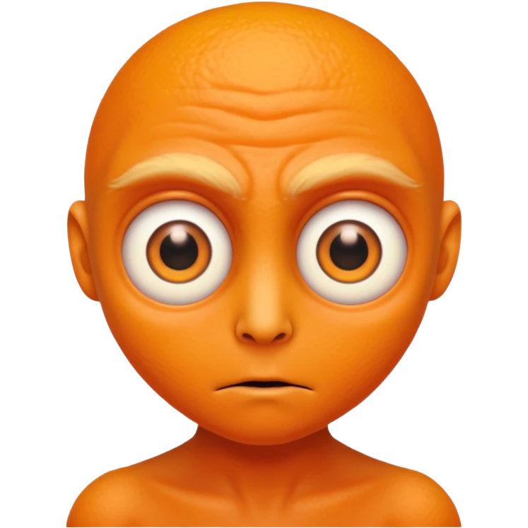 orange mutant human emoji