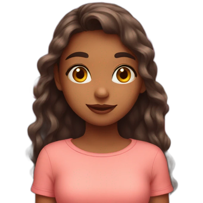 Girl in love hearts emoji